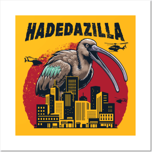 Hadedazilla Funny Hadeda T-Shirt | South Africa Morning Bird | Morning Alarm | Safari Africa Posters and Art